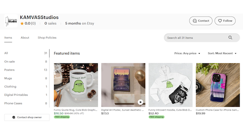 Etsy Products